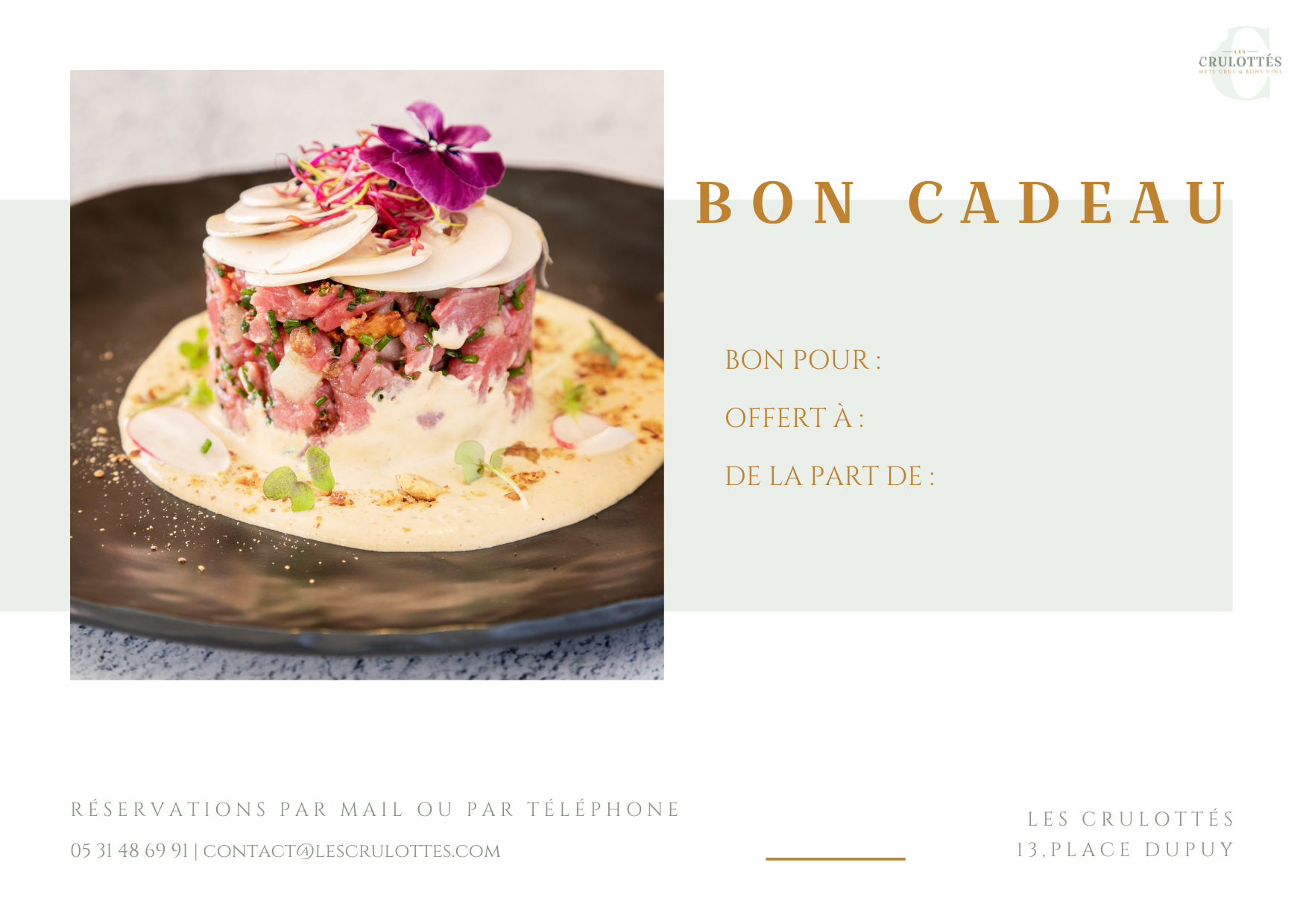 Bon Cadeau Crulottés 1